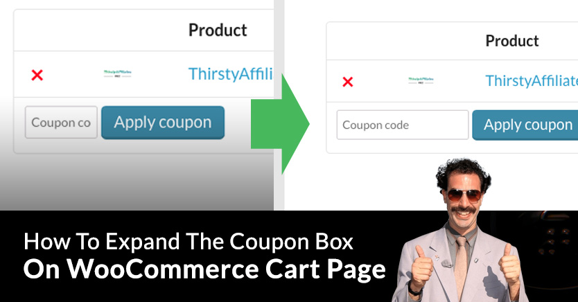 How To Expand The Coupon Entry Box On Your WooCommerce Cart Page