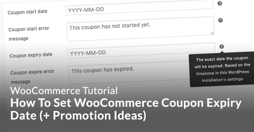 WooCommerce coupon expiry date