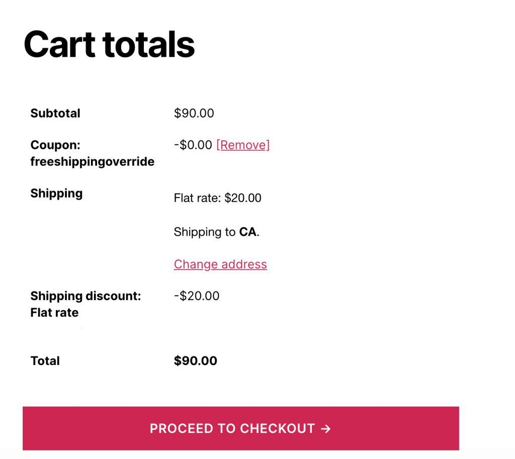 A shipping discount applied during WooCommerce checkout. 