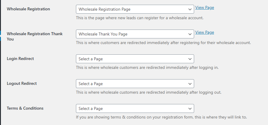 Configuring your wholesale registration form