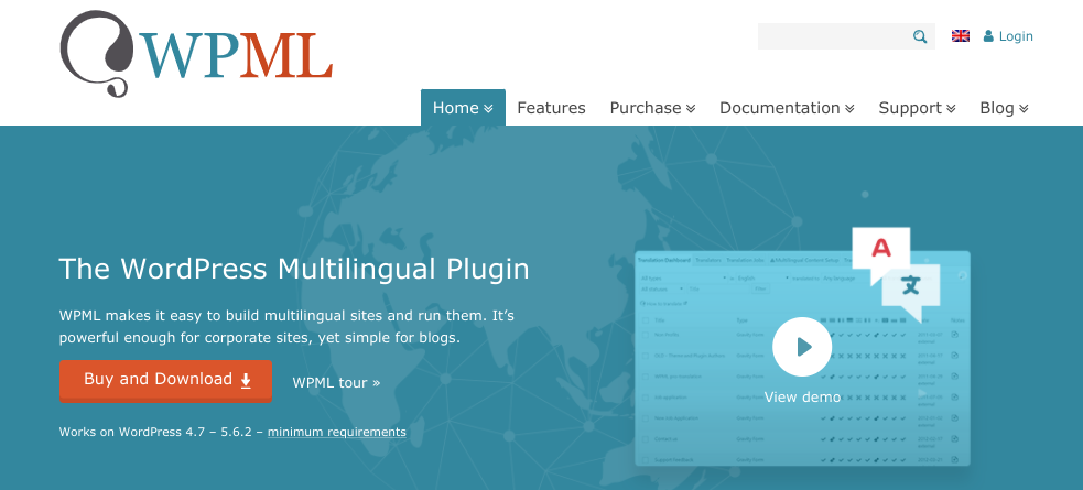 The WordPress Multilingual (WPML) plugin.