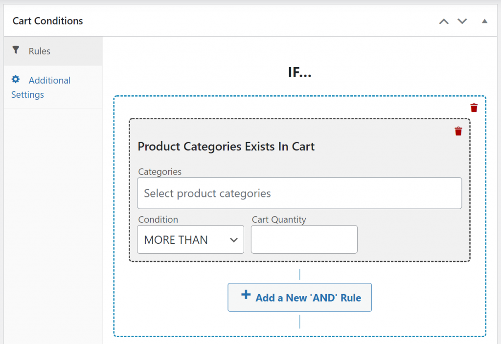 Advanced Coupon's cart conditions system