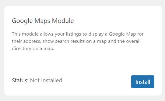 The Google Maps module for Business Directory Plugin. 