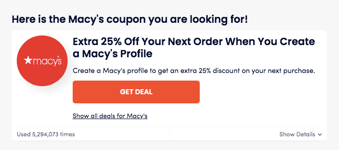 Macy's coupon
