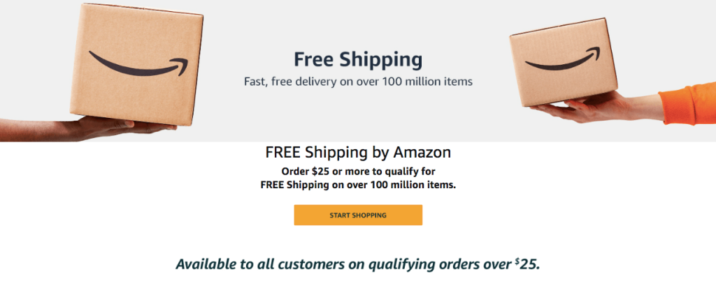 Amazon free shipping threshold