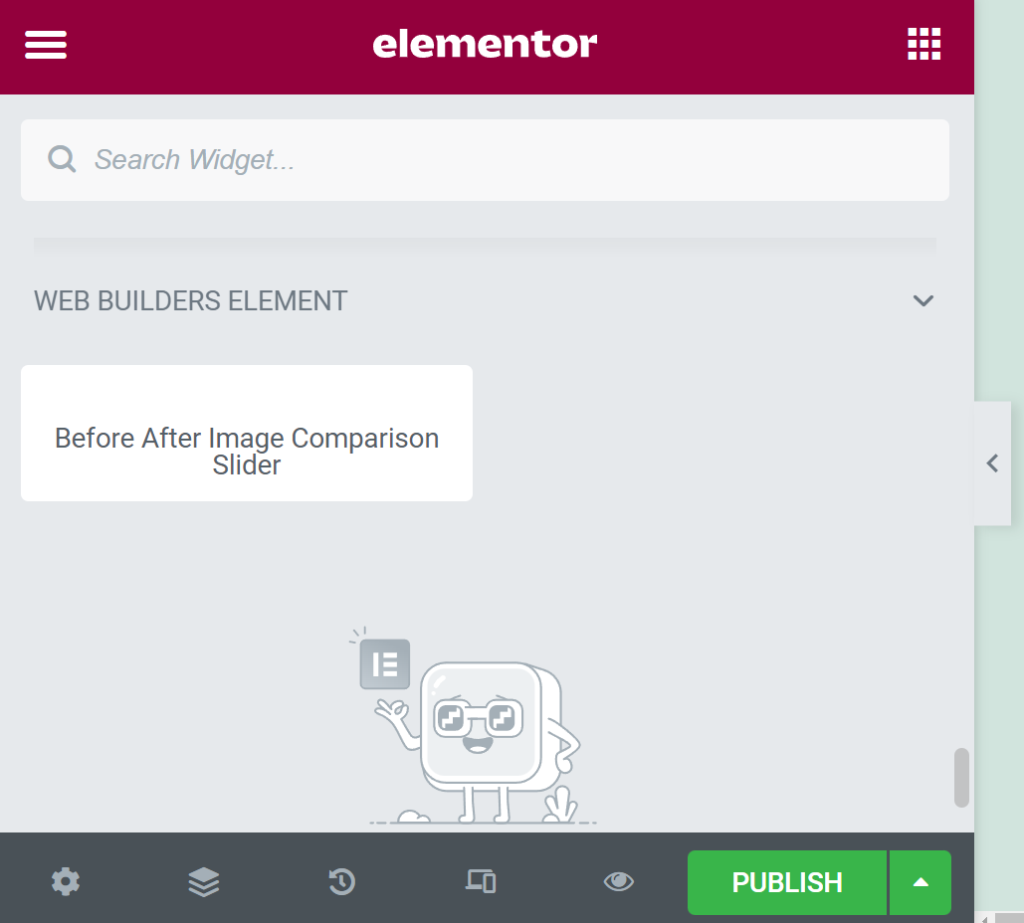 Creating a before and after image slider in WordPress with Elementor. 
