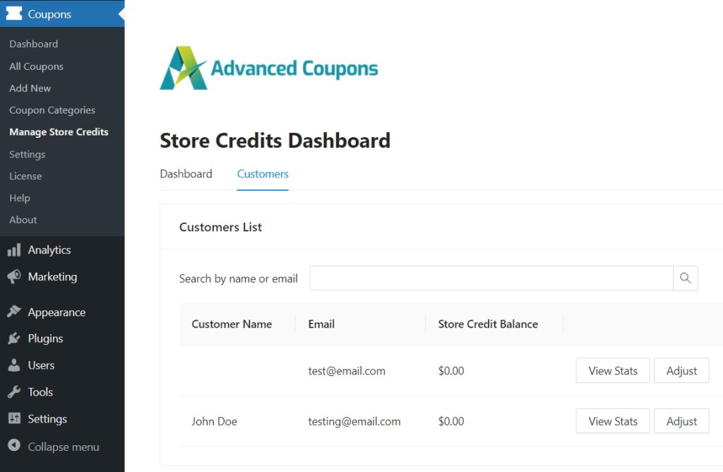 Automate store credit using Advanced Coupons