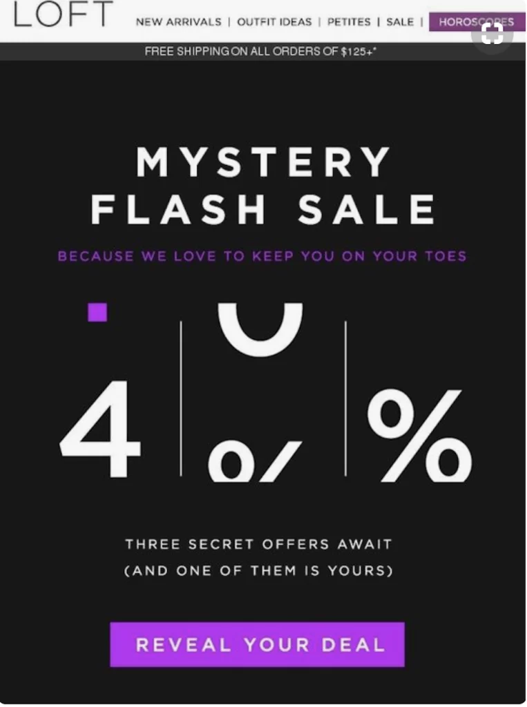 Flash Sale Examples (click to zoom)