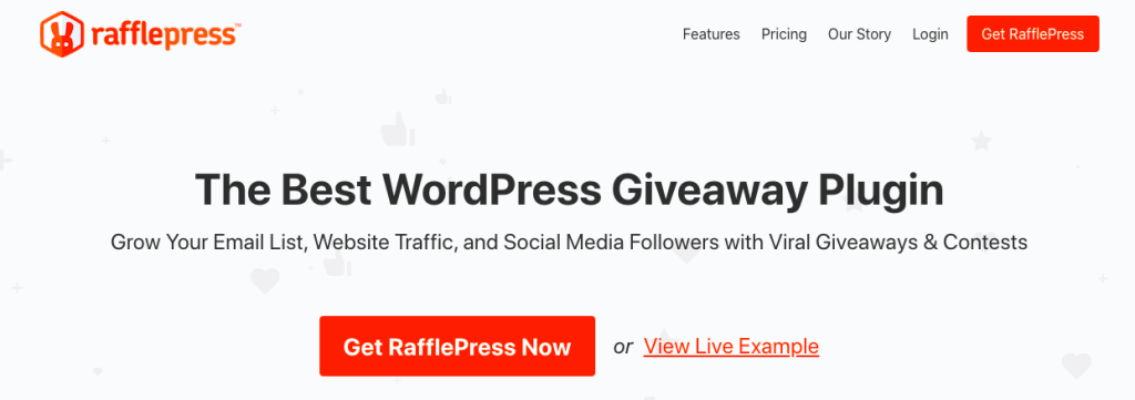 The RafflePress plugin website.