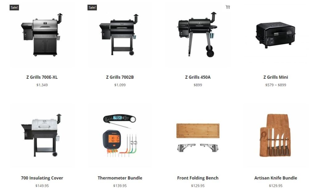 Z Grills' Product Catalog