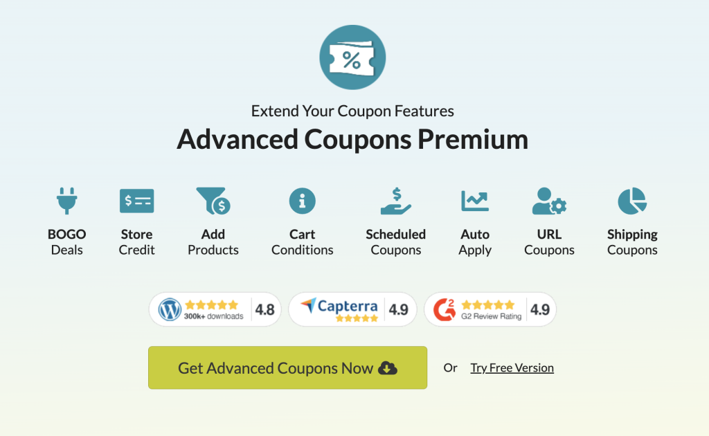 The Advanced Coupons plugin
