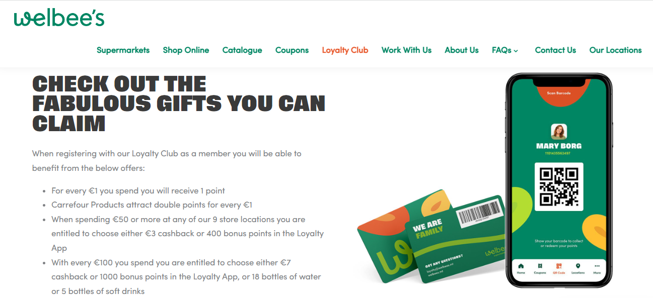 An example of a store that offers cashback rewards.