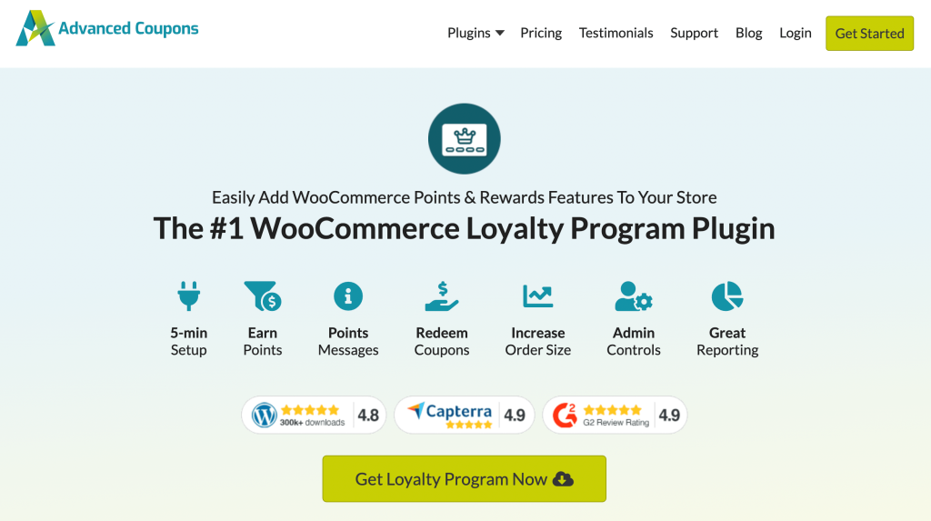 The WooCommerce Loyalty Program plugin