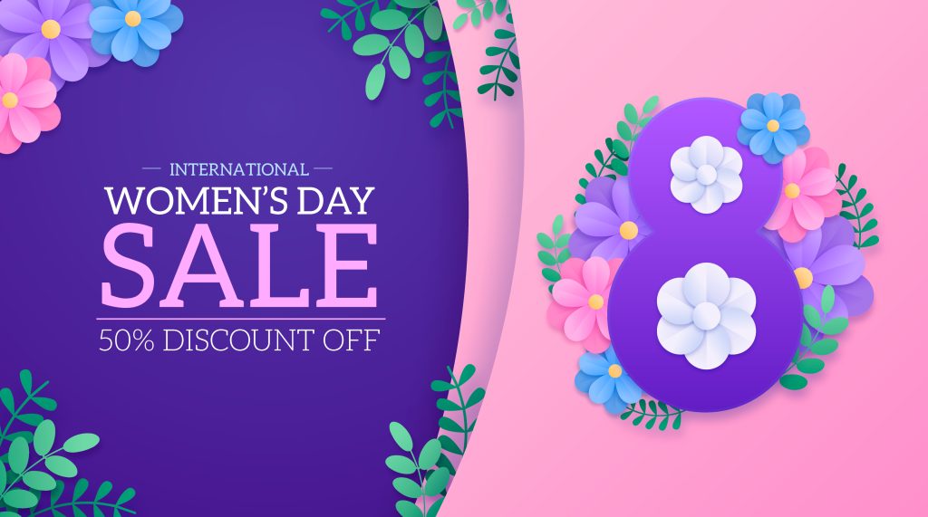 March sales ideas: a Women's Day sample banner