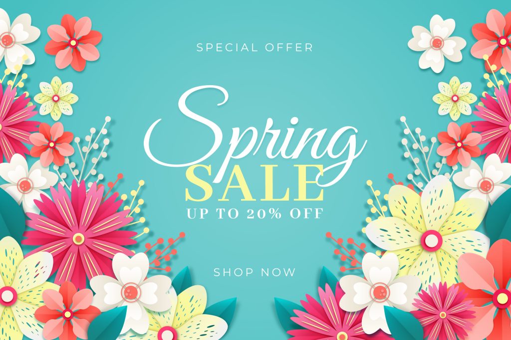 March sales ideas: a Spring Sale sample banner