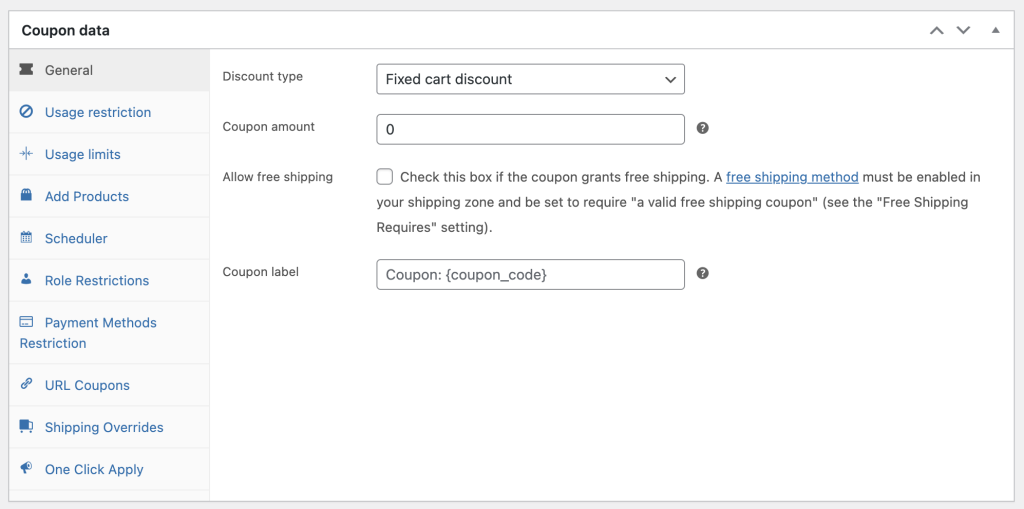 Make sure you configure your coupon data before hitting 'Publish'