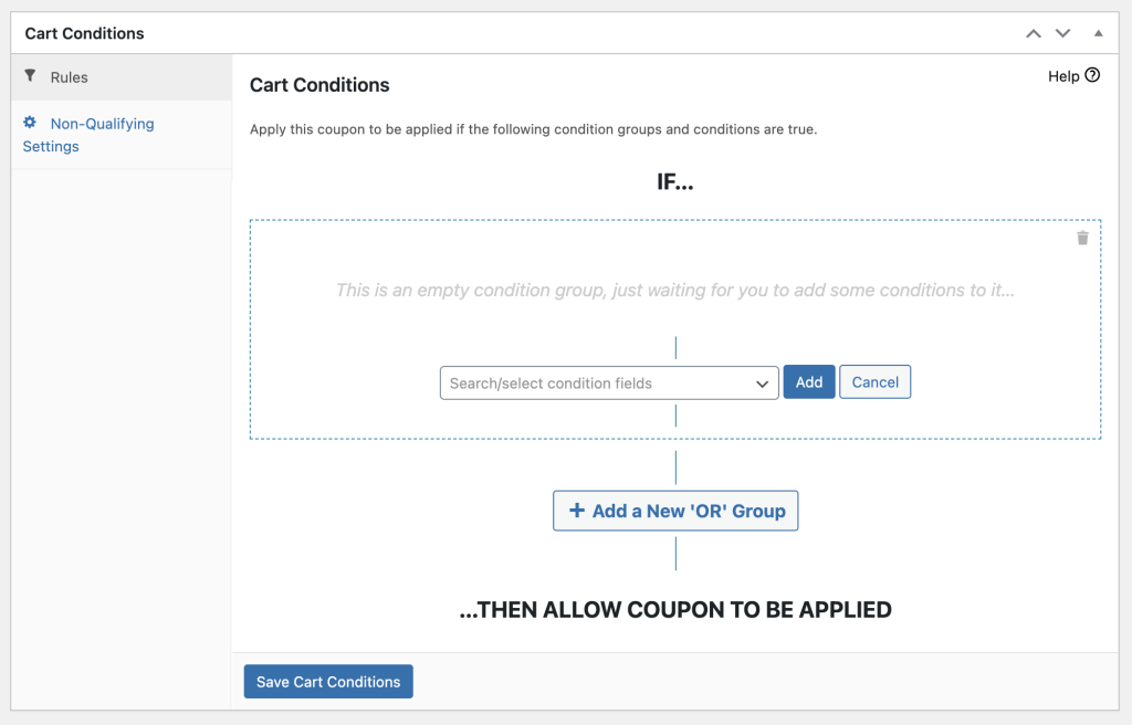 Advanced Coupons comes with 15+ cart conditions that you can explore 