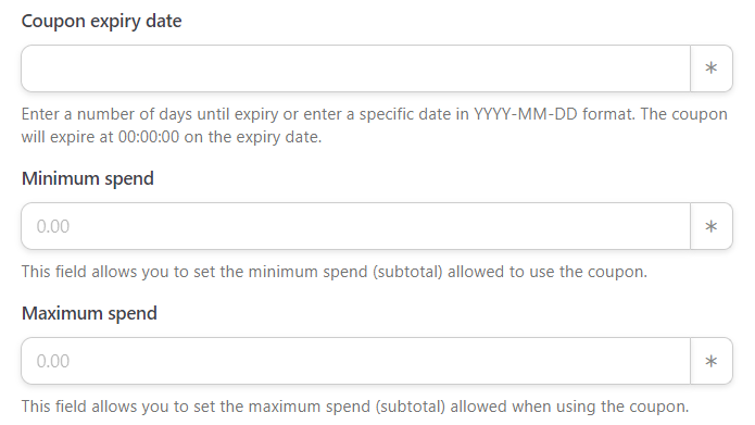New user coupon conditions
