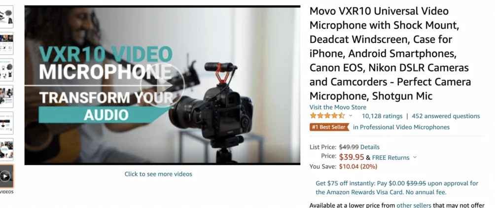 Example: Amazon Product Video 