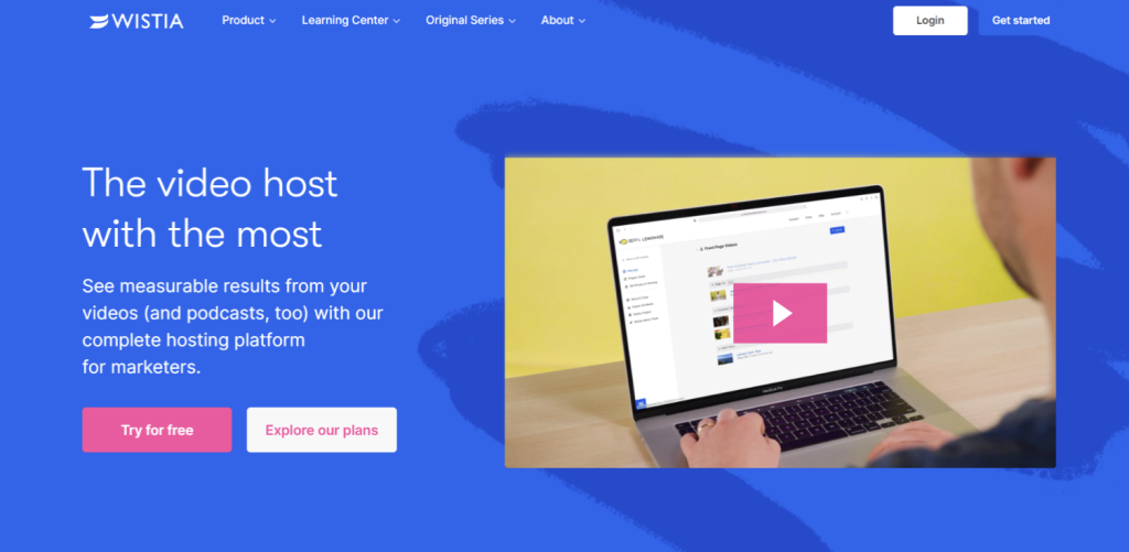 Product Video on Landing Page Example 