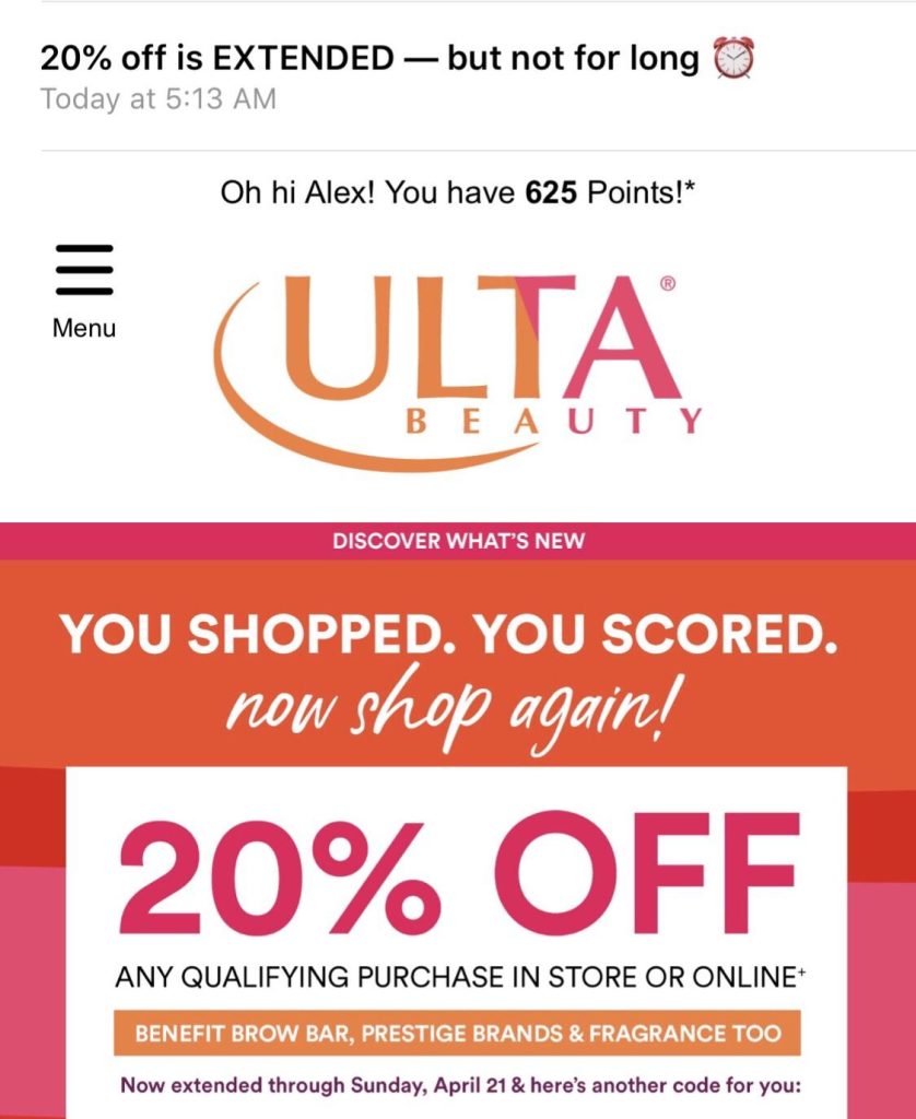 Second Order Discount Coupon Example