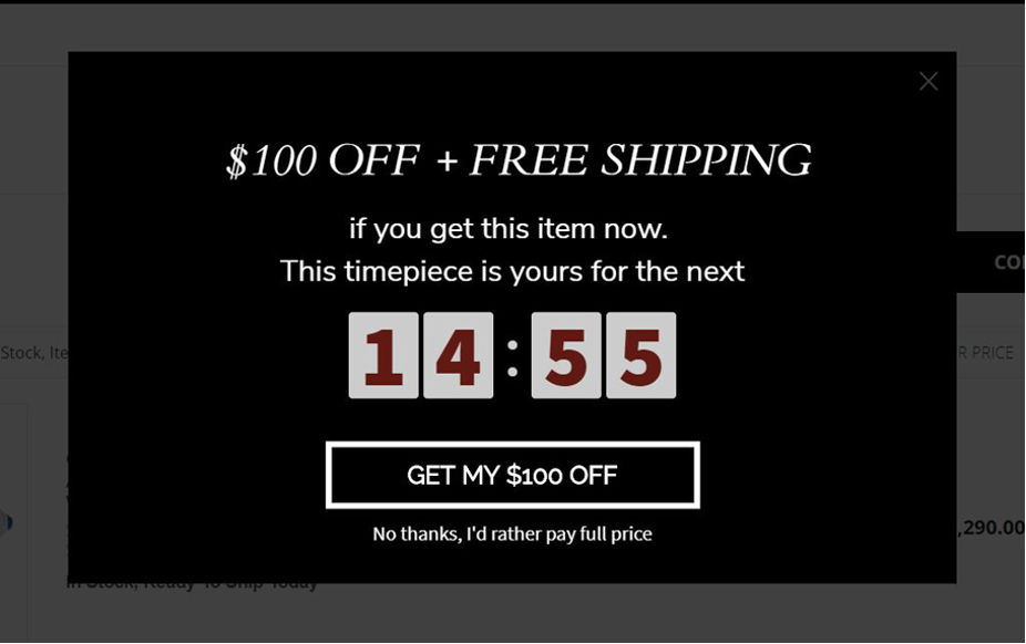 Shipping Discount Coupon Example