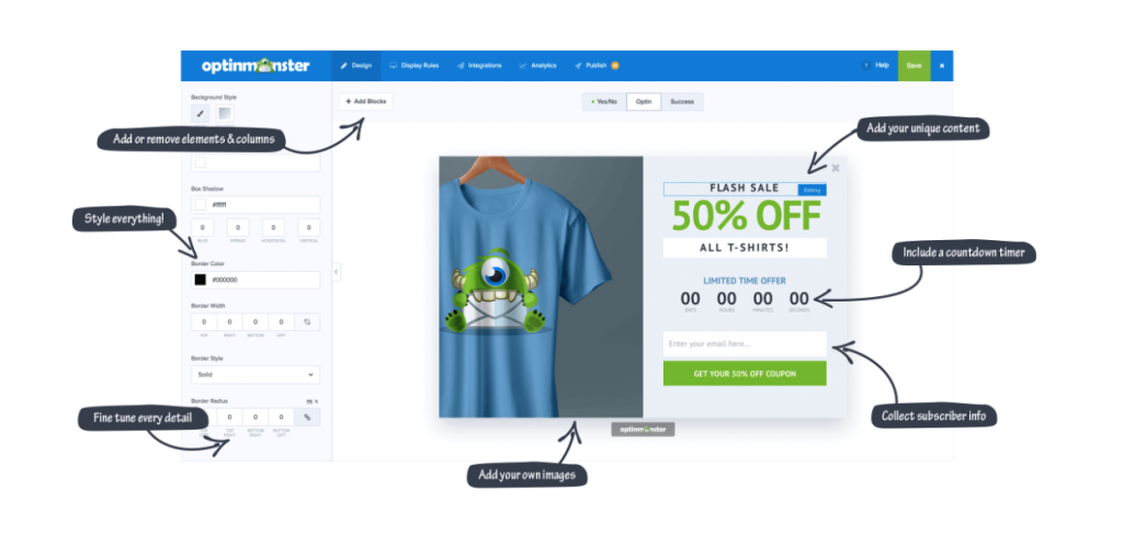 OptinMonster is the #1 most powerful conversion optimization toolkit in WooCommerce