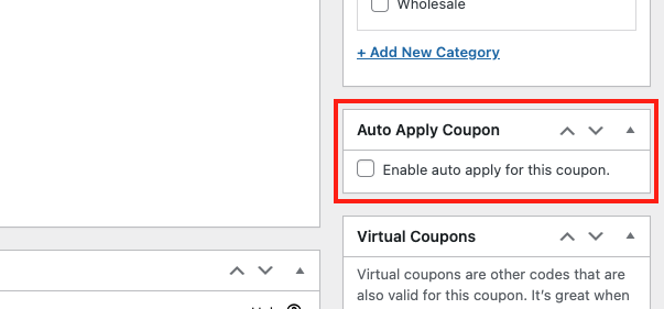 Auto apply coupon feature in Advanced Coupons