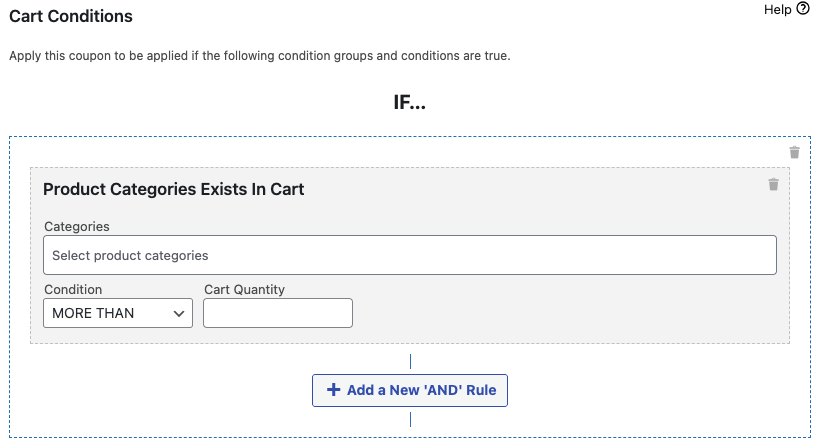 "Product Categories Exists In Cart" cart condition 