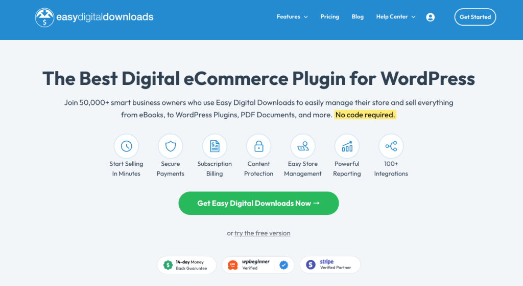 Leading E-commerce Plugin for WordPress Digital Products