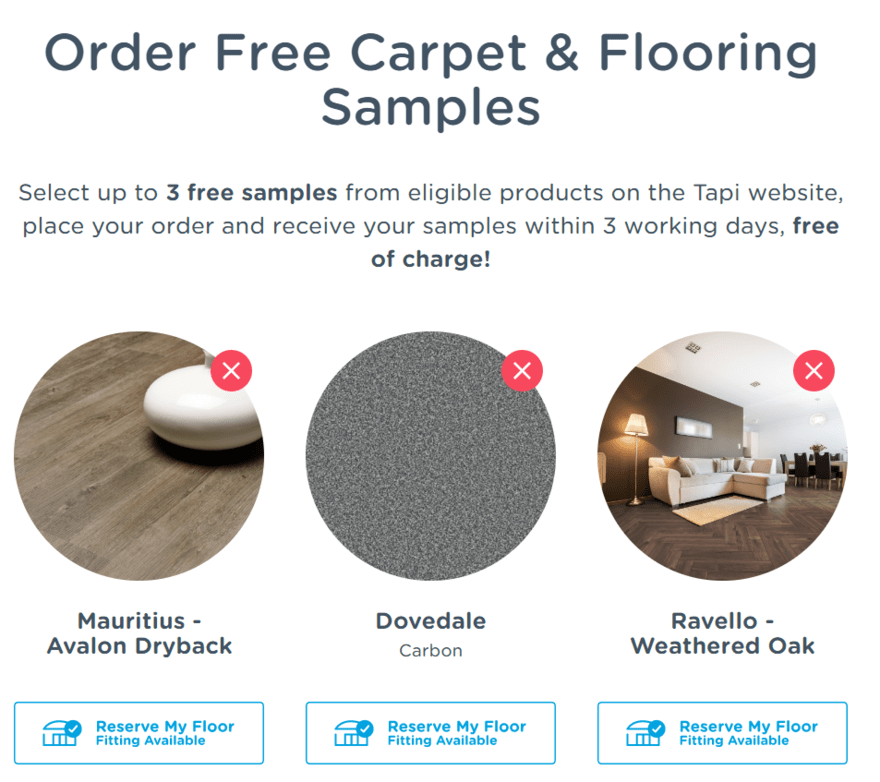 Free Carpet Sample Giveaway 