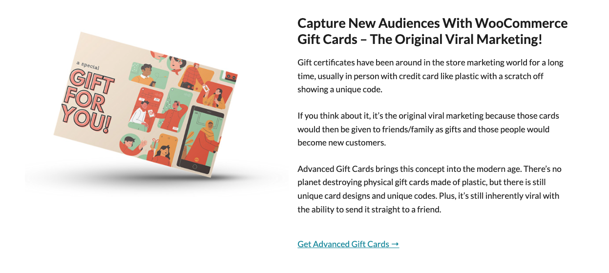 You can capture new audiences with Advanced Gift Cards