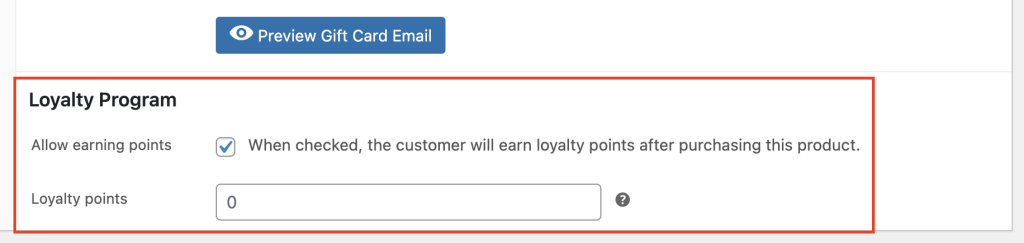 Allow earning points