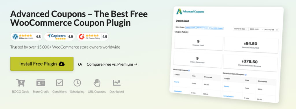 Advanced Coupons is the #1-rated WooCommerce plugin 