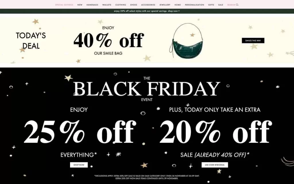 Black Friday Sale example