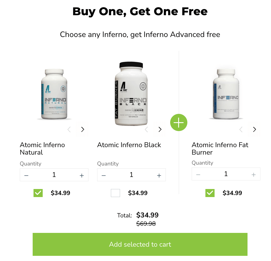 Buy One, Get One example 