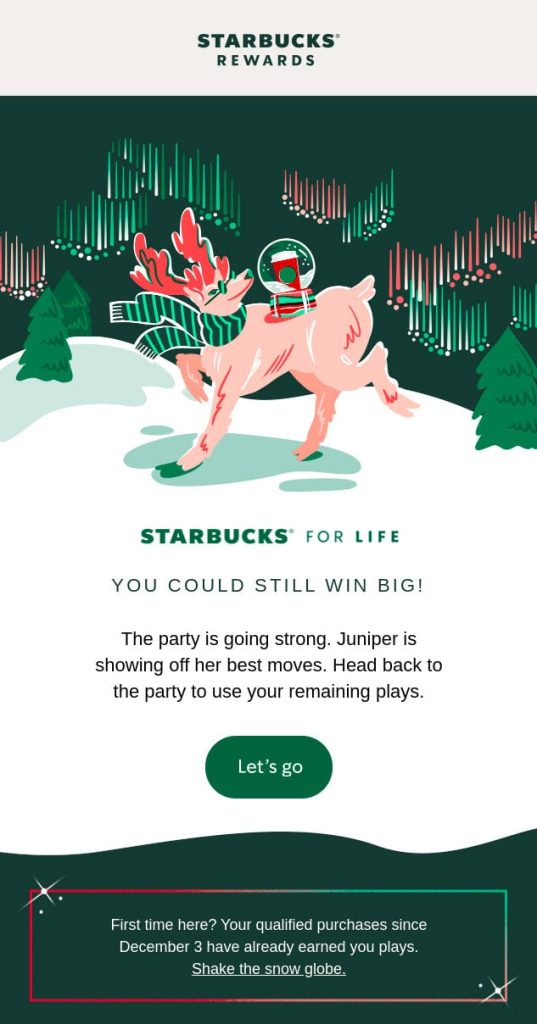 Starbucks' Christmas email 